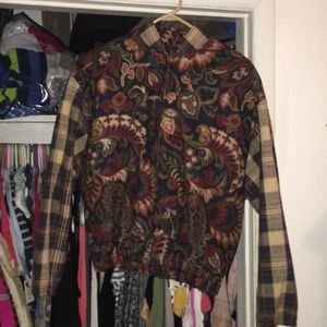floral/plaid jacket